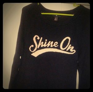 Gap navy blue sweater"SHINE ON"